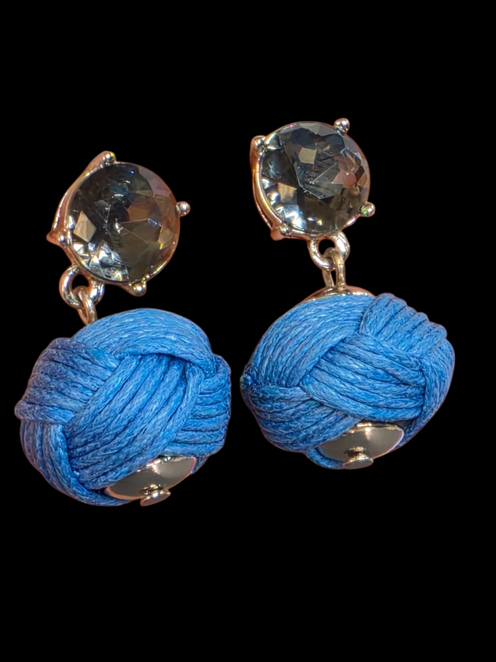 Blue Knot Drop Earrings - Women Jewelry
